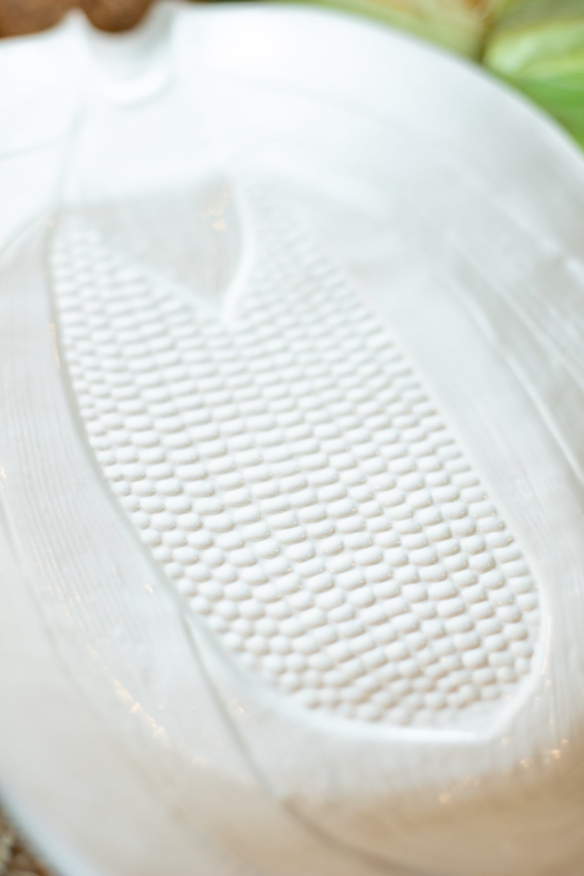 Vintage White Corn Platter