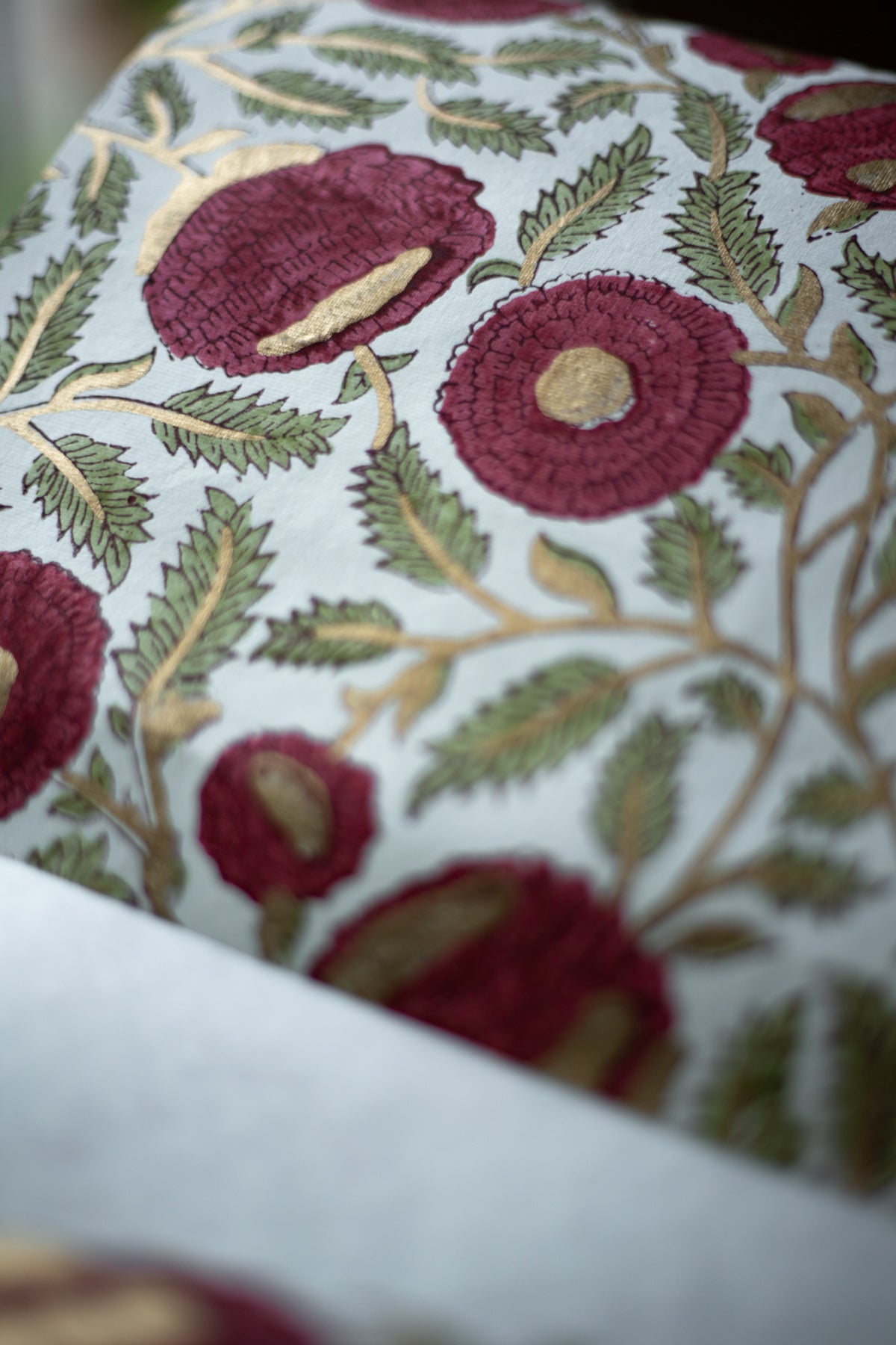 Hand Block Printed Gift Wrap Sheets - Newport