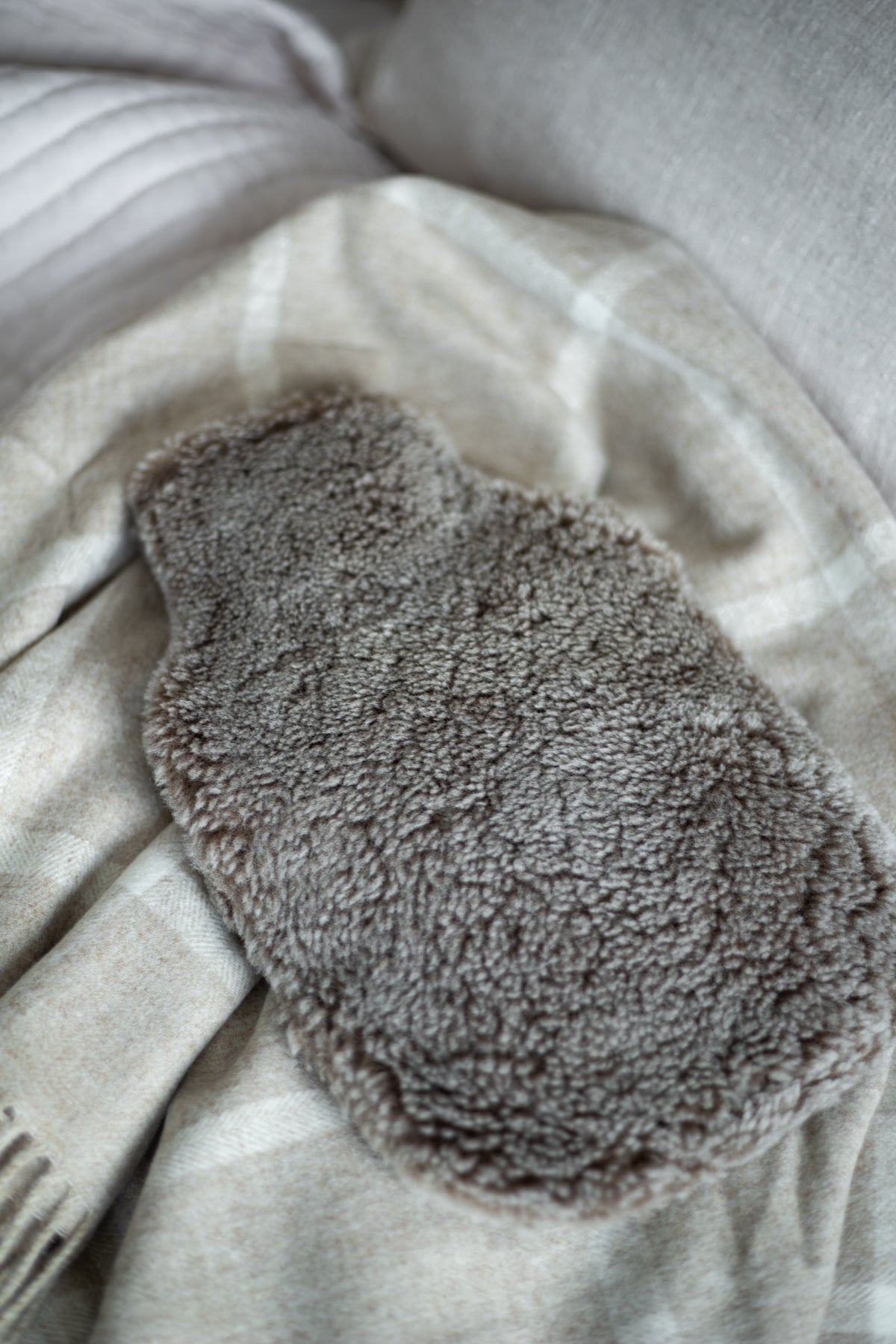 Sheepskin Hot Water Bottle Cover with Hot Water Bottle