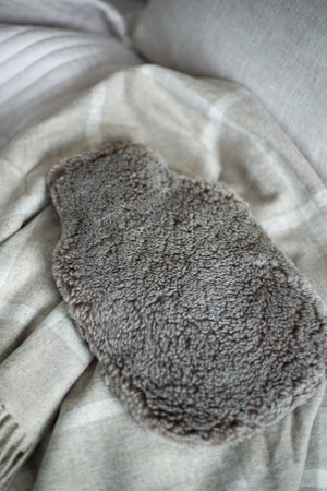Sheepskin Hot Water Bottle Cover with Hot Water Bottle