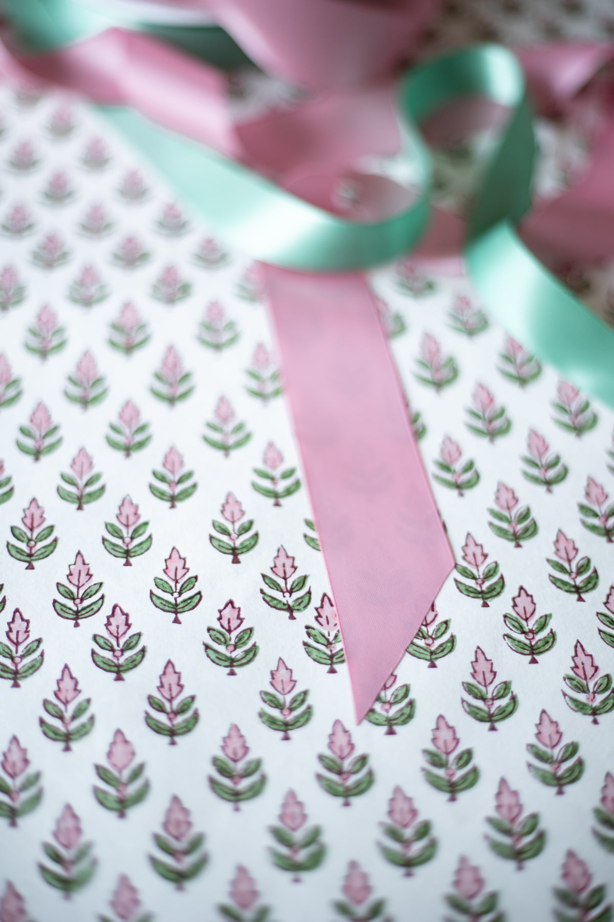 Hand Block Printed Gift Wrap Sheets - Charlestown