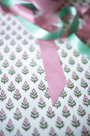 Hand Block Printed Gift Wrap Sheets - Charlestown