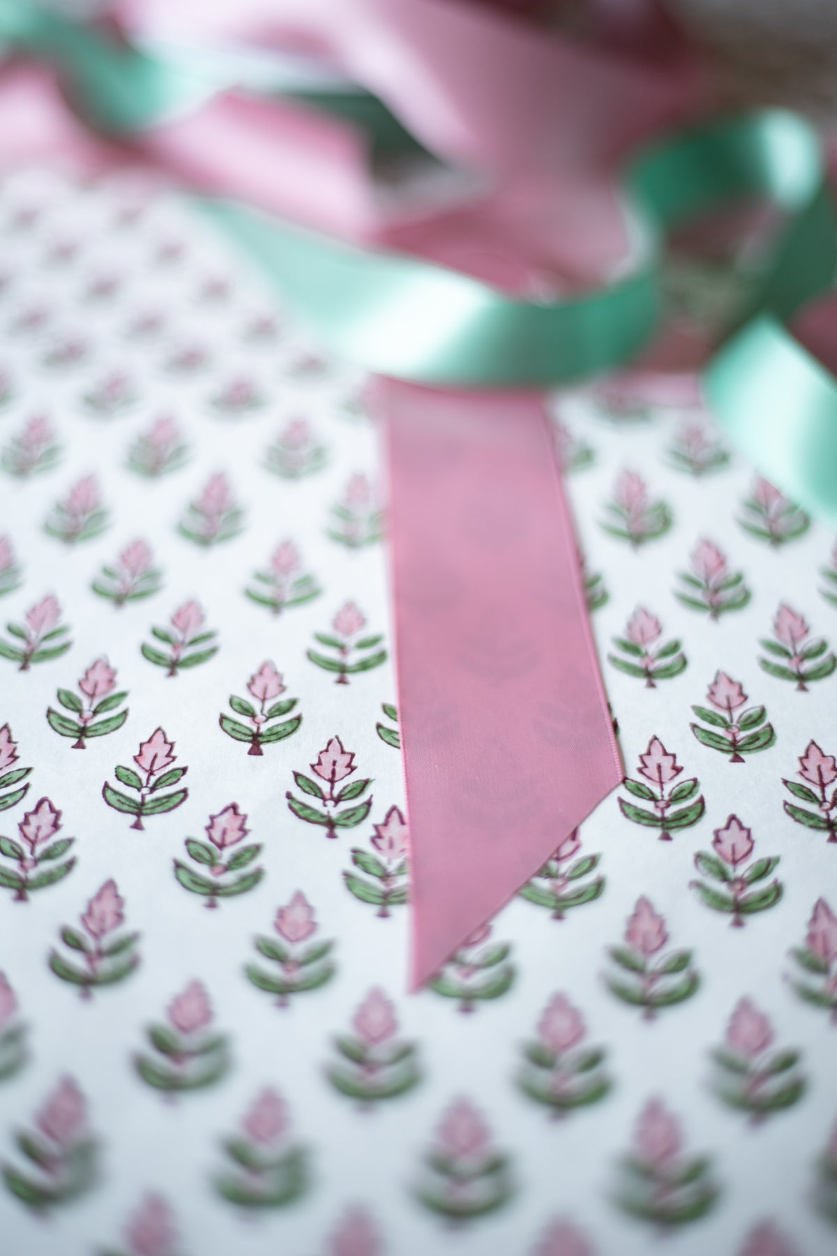 Hand Block Printed Gift Wrap Sheets - Charlestown