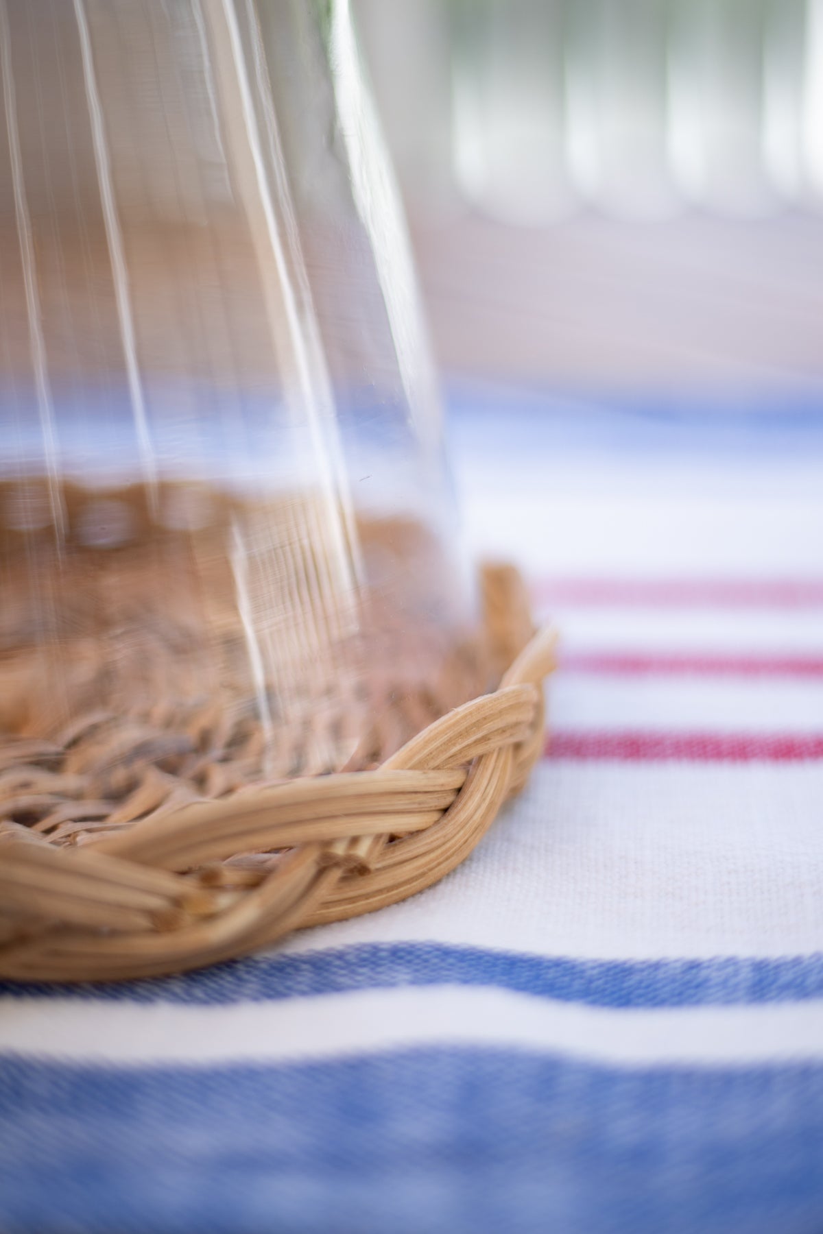 Cloche with Wicker Base