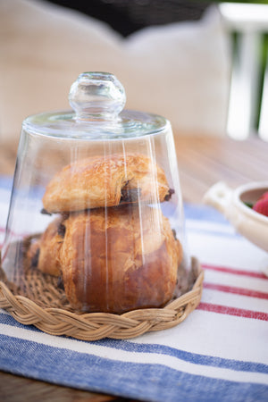 Cloche with Wicker Base