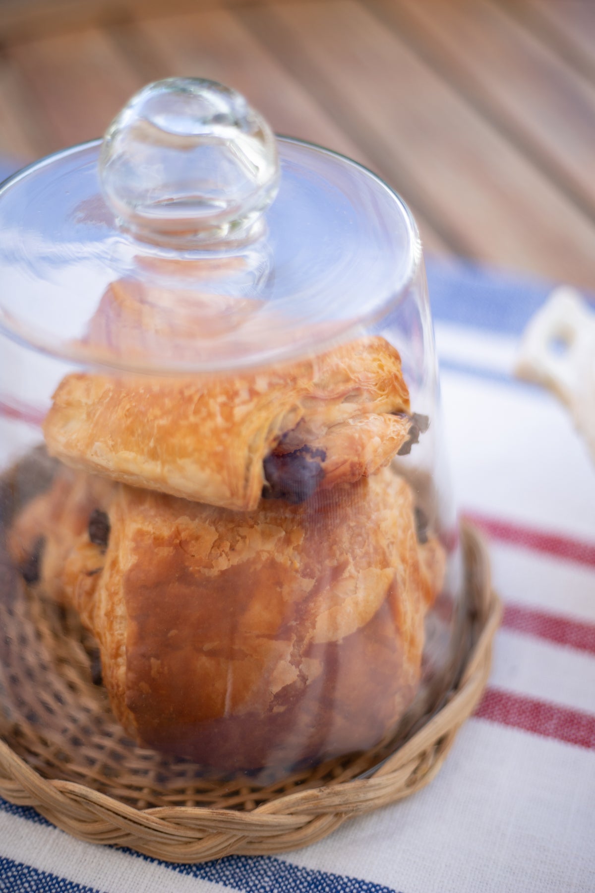 Cloche with Wicker Base