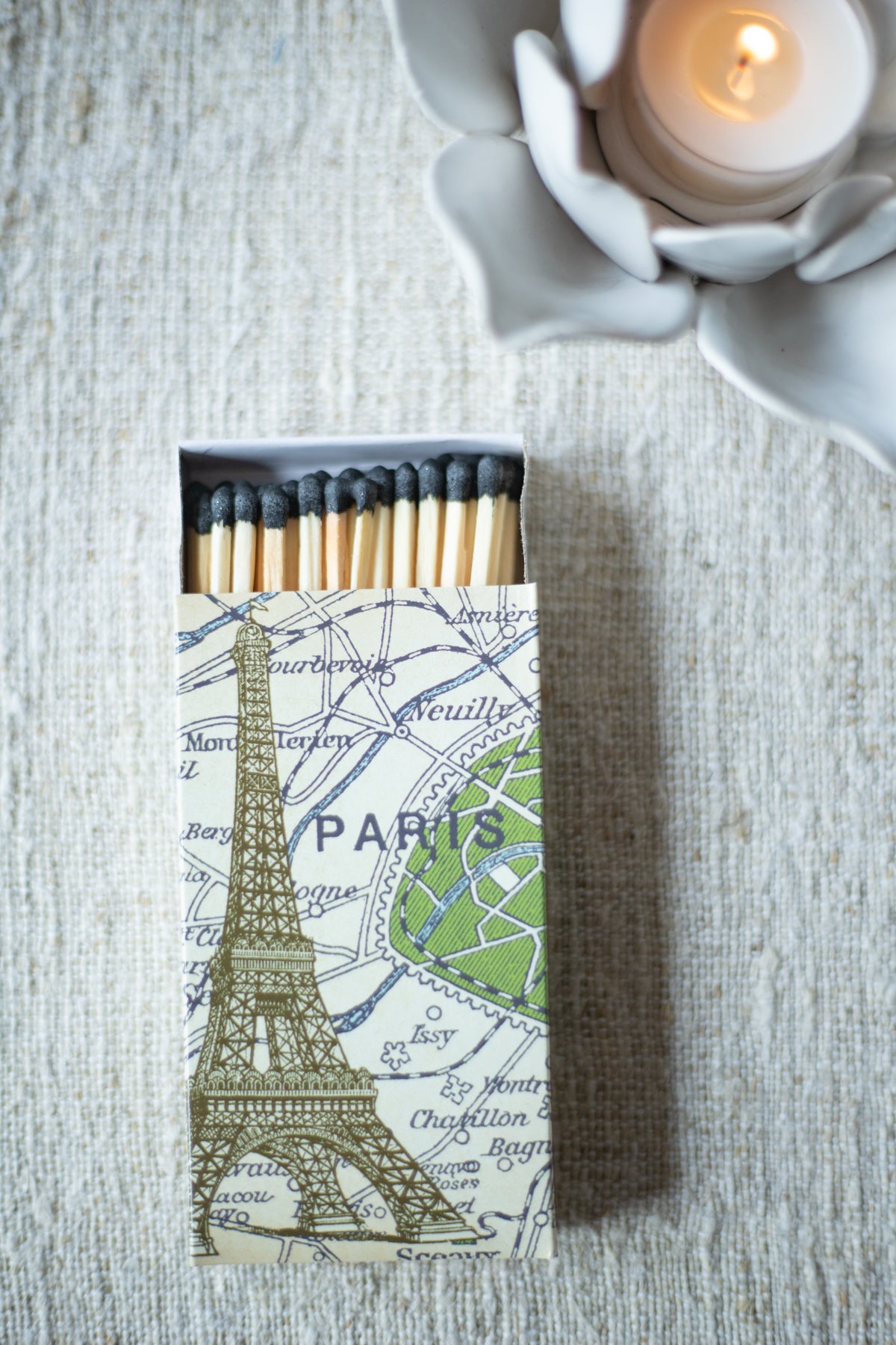 Matches - Paris Street Map/Eiffel Tower - Box of 50