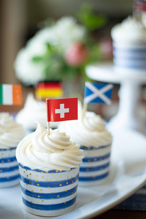 Celebration Picks - World Flags Cupcake Toppers - Pack of 100