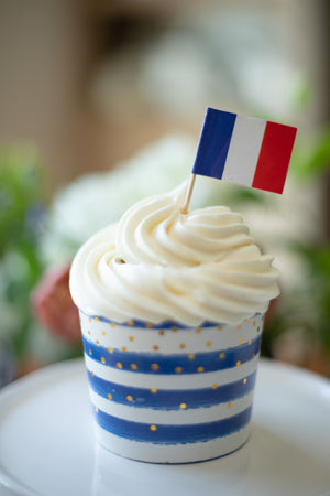 Celebration Picks - French Flag - Pack of 20