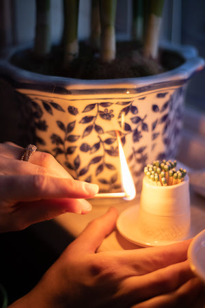 Handcrafted Ceramic Match Striker with Dish