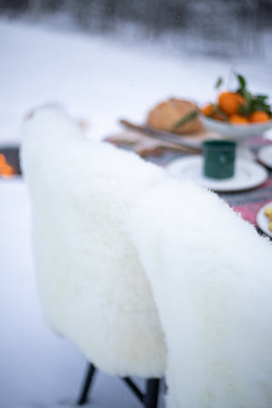 White Sheepskin Throw