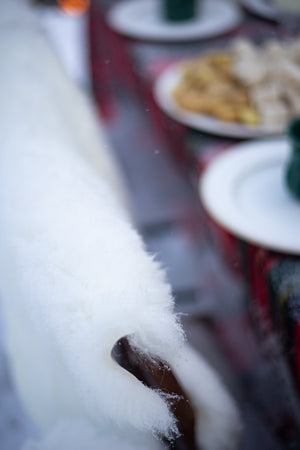 White Sheepskin Throw