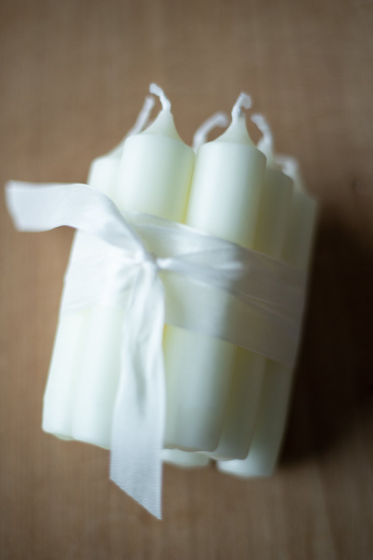 European Short Taper Candles - Ivory - Bundle of 8