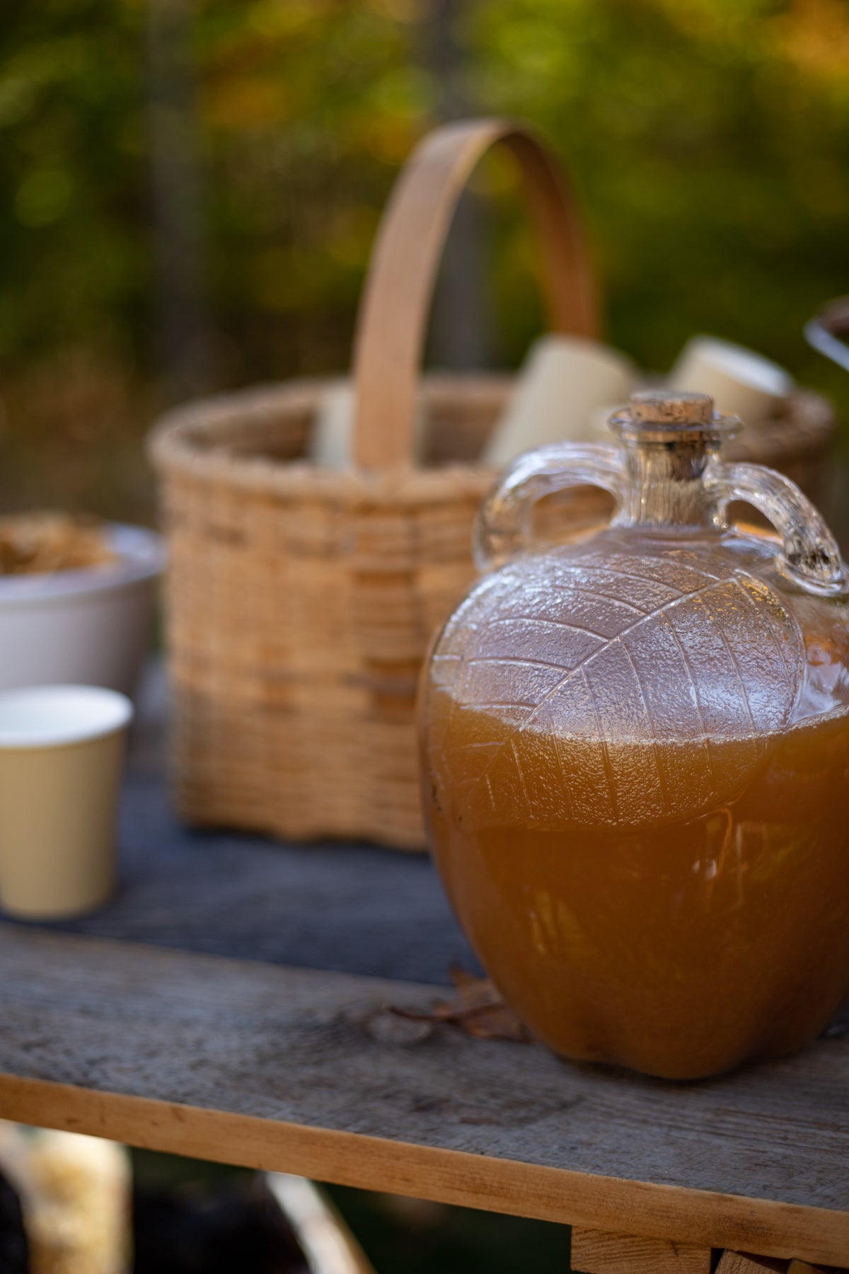 Vintage Apple-Shaped Glass Cider Jug