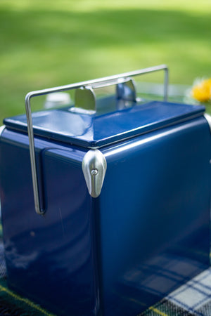 Blue Metal Picnic Cooler