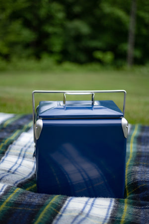 Blue Metal Picnic Cooler