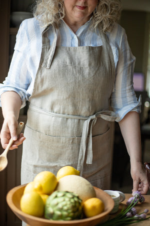 Natural Linen Chef Apron