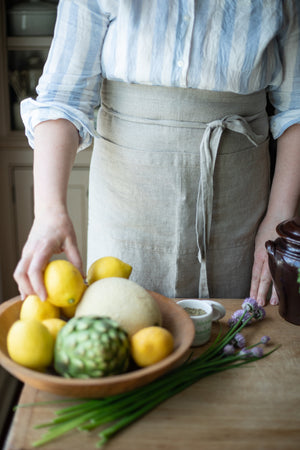 Natural Linen Garçon Apron