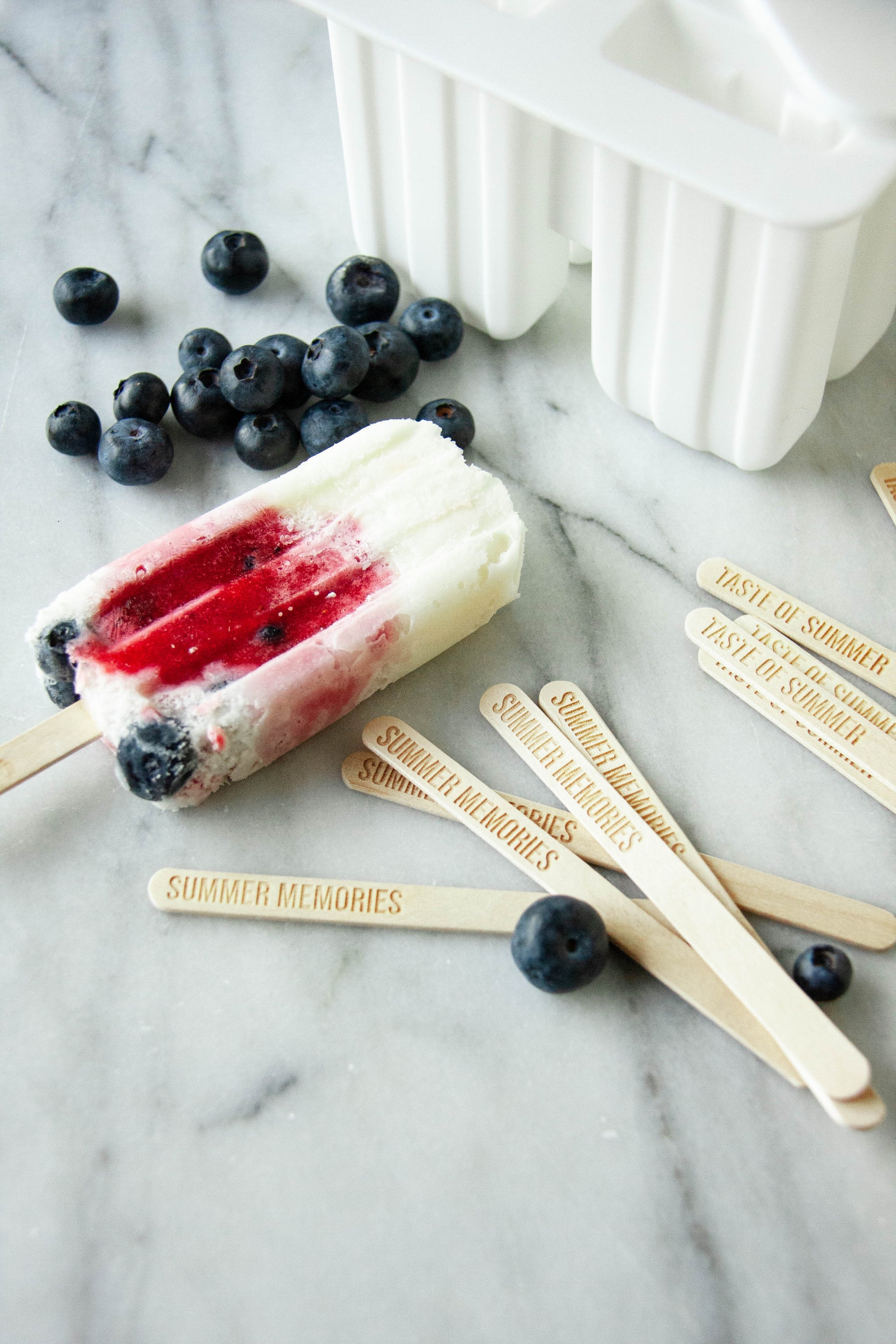 Popsicle Mold with Summer Popsicle Sticks
