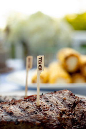 Assorted Bamboo Meat Markers - Pack of 50