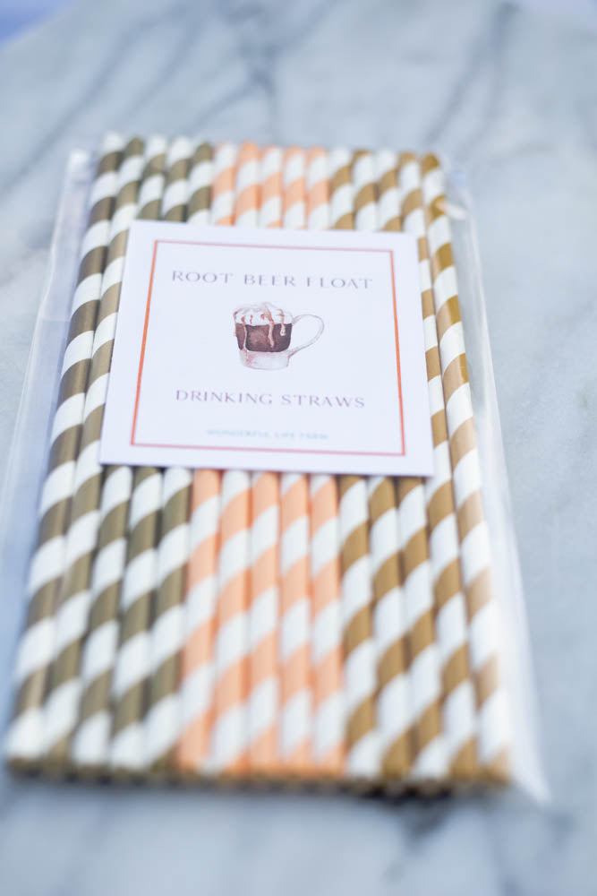 Drinking Straws - Root Beer Float - Pack of 15