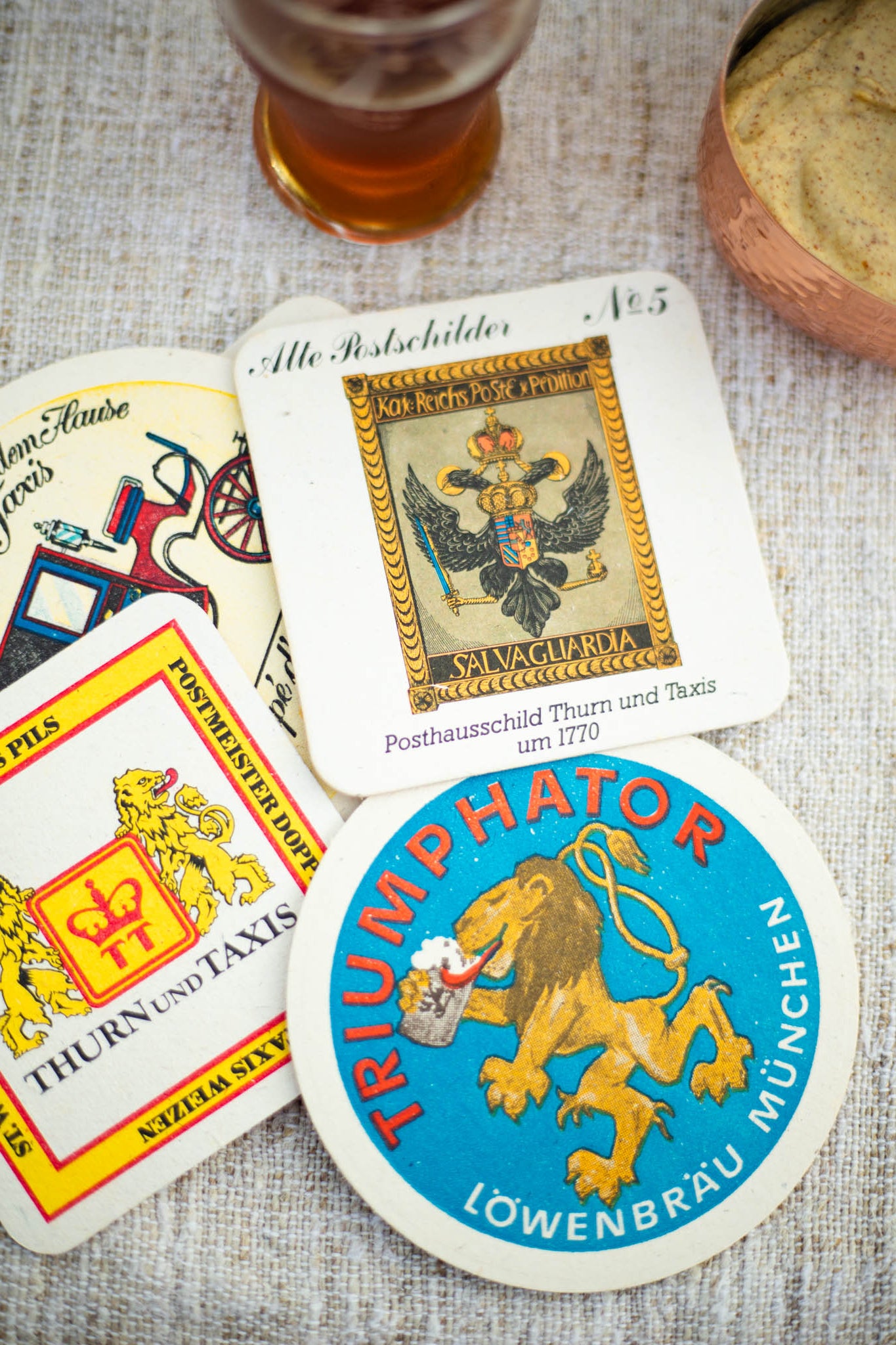Octoberfest Vintage German Beer Coasters