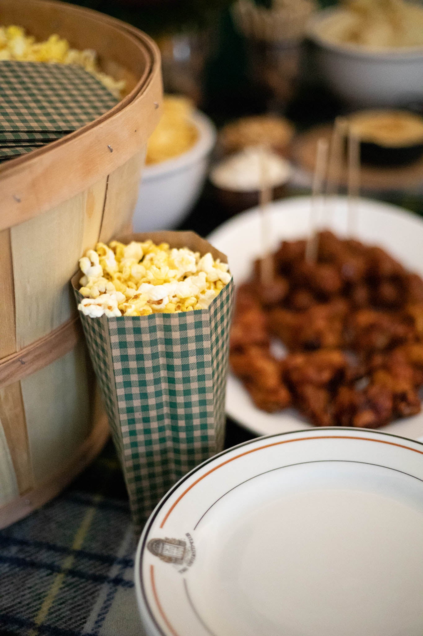 Gingham Popcorn Bags