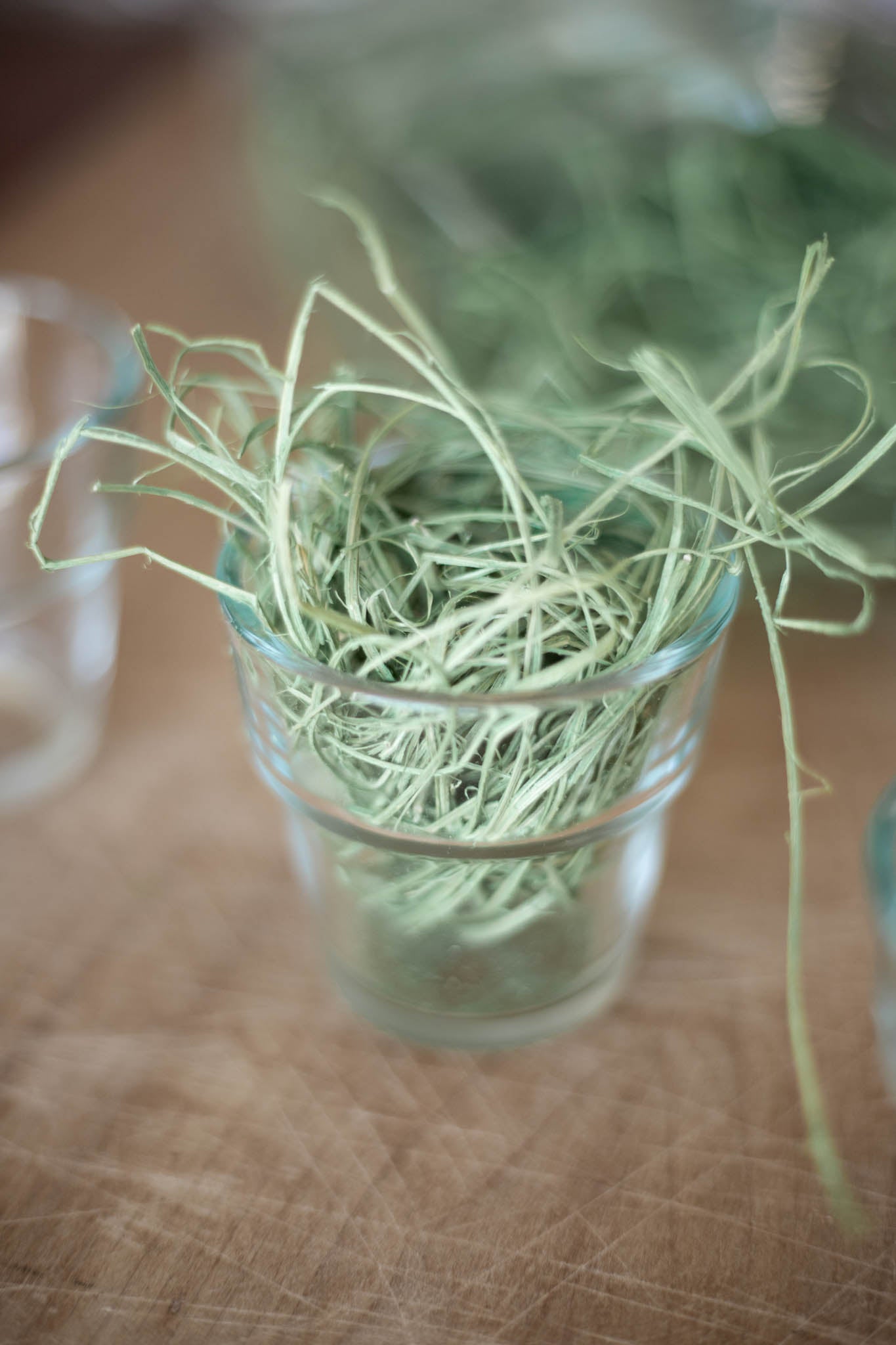 Bag of Green Wood Basket Filler
