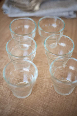 Small Glass Flower Pots - Set of 6