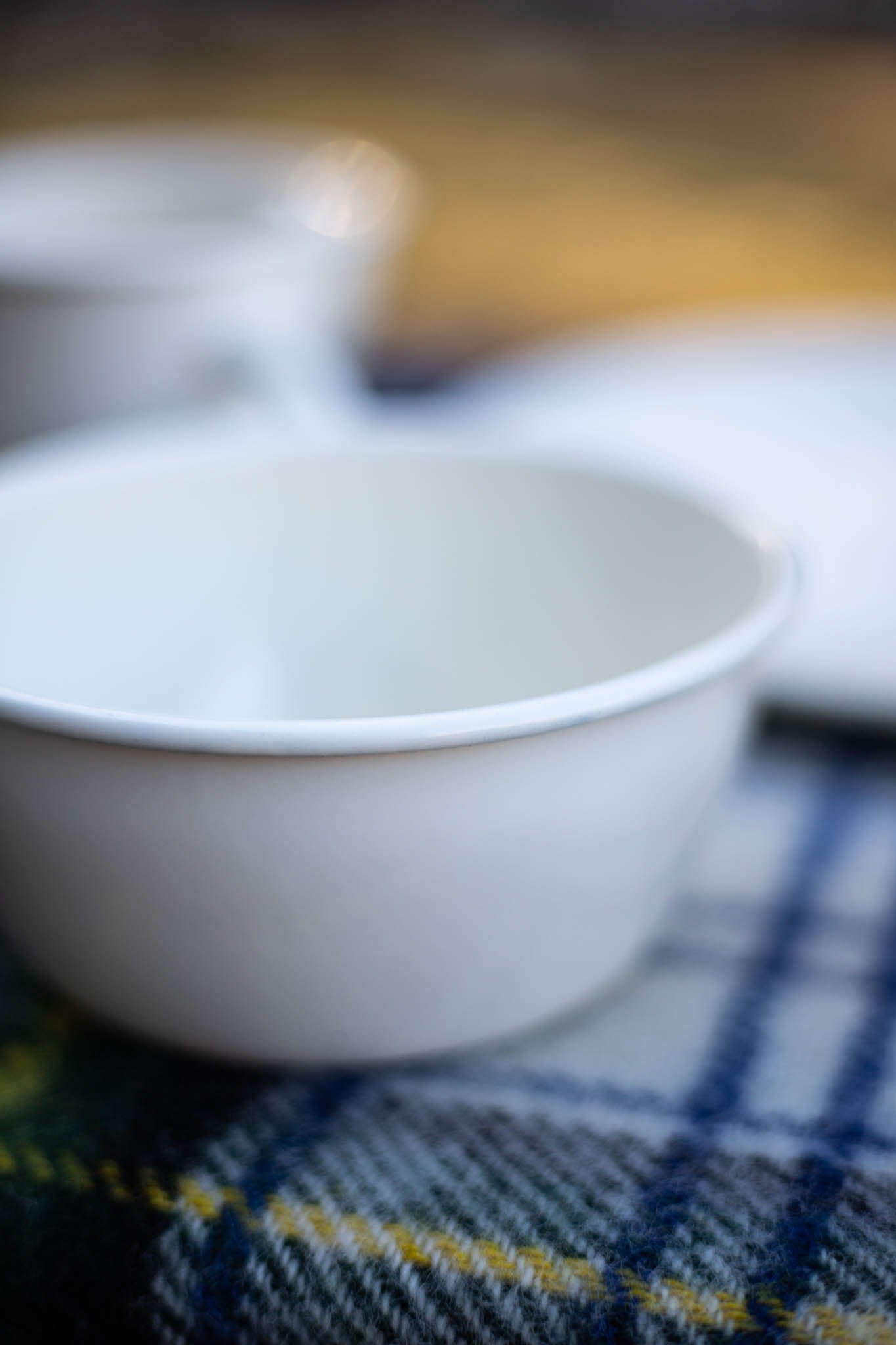 Cream Enamelware Bowl - (5 1/2")