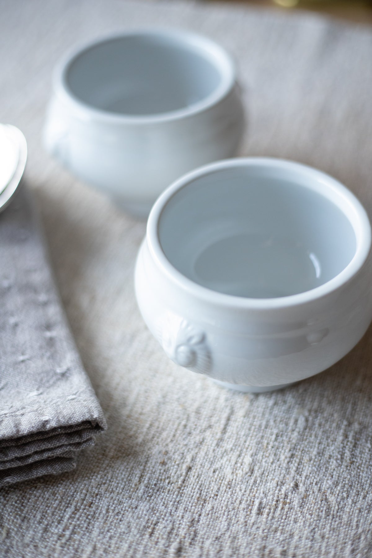 White Bistro Soup Bowls - Set of 2