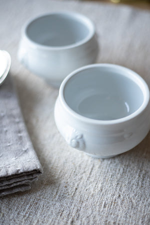 White Bistro Soup Bowls - Set of 2