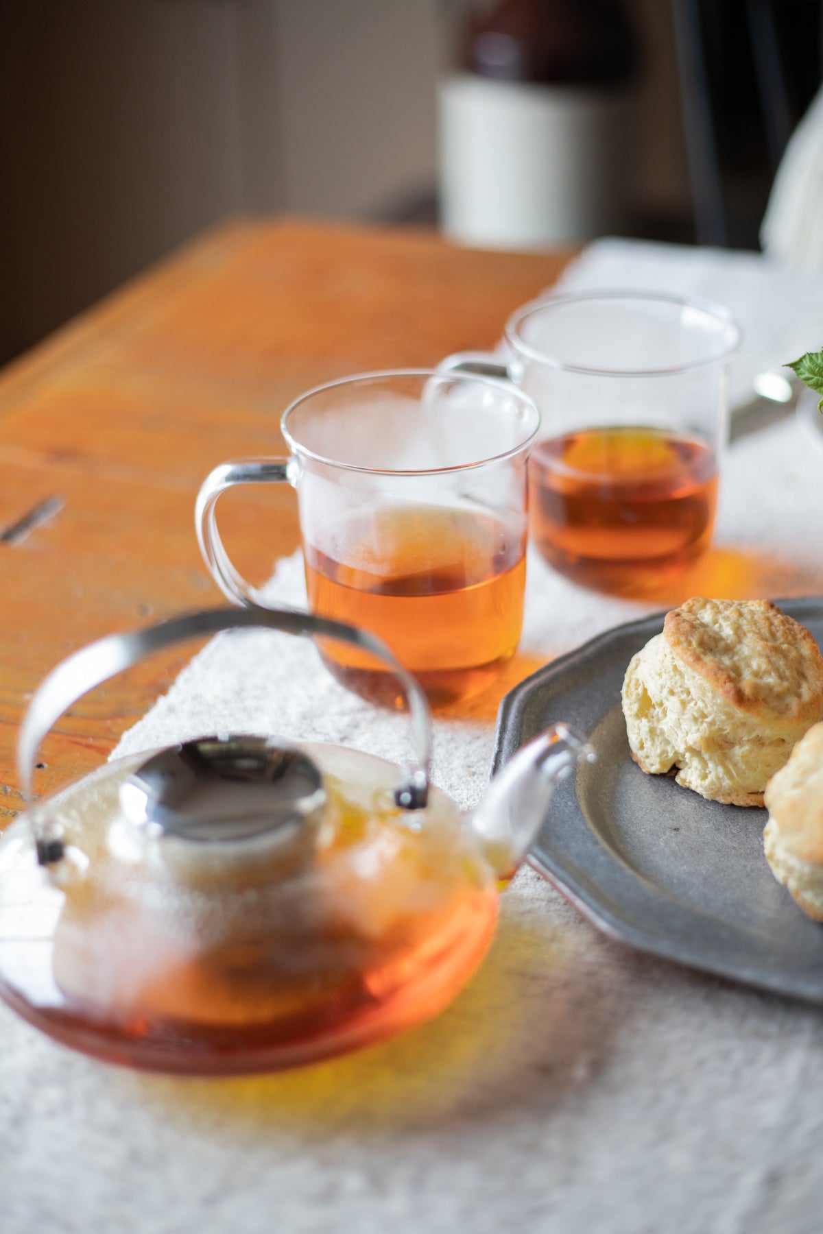Glass Teapot and Cups Set