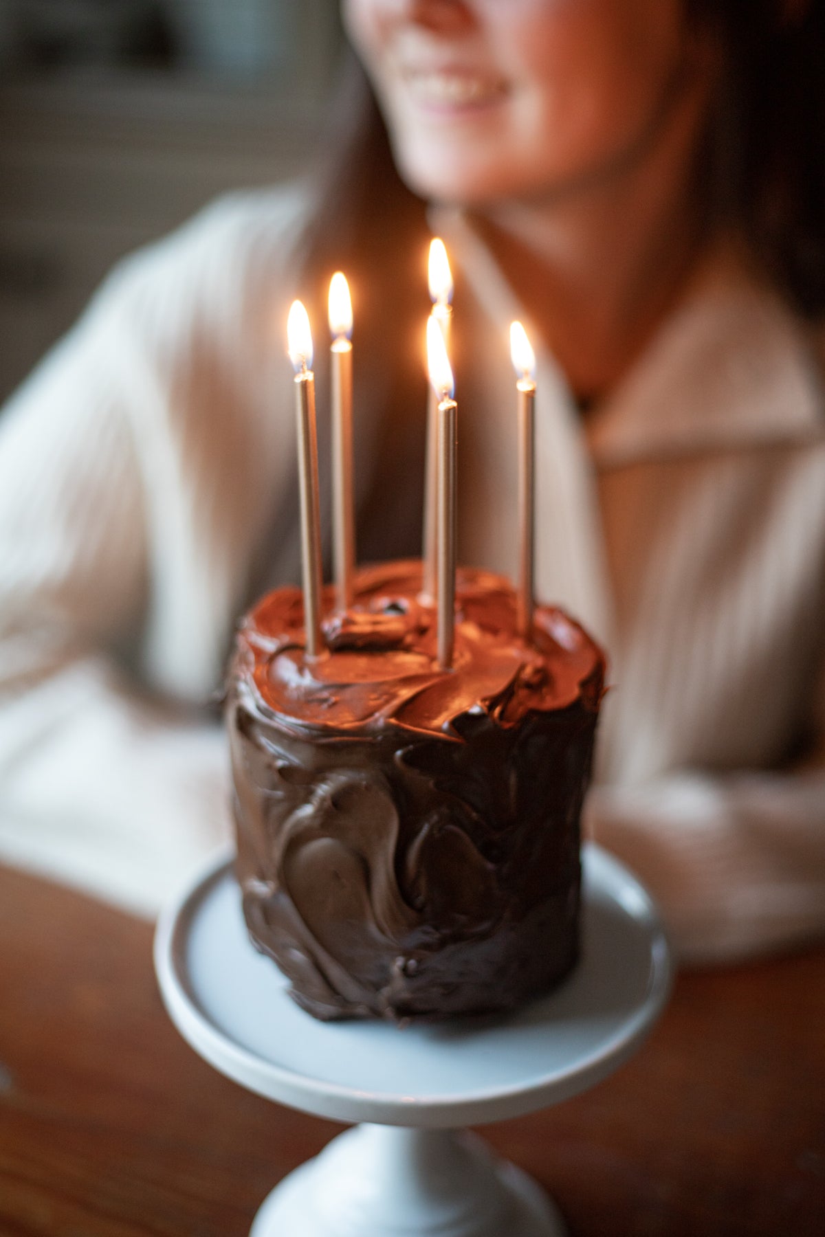Gold Birthday Candles - 4" - Set of 12