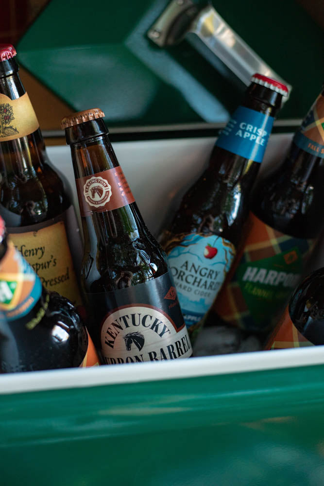 Green Metal Picnic Cooler