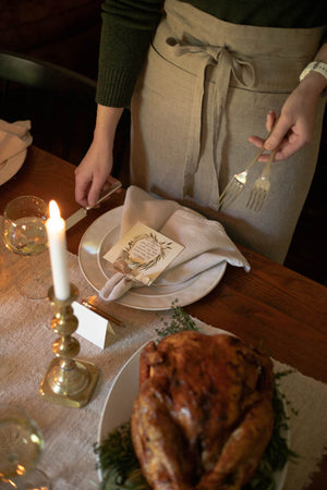 Natural Linen Garçon Apron