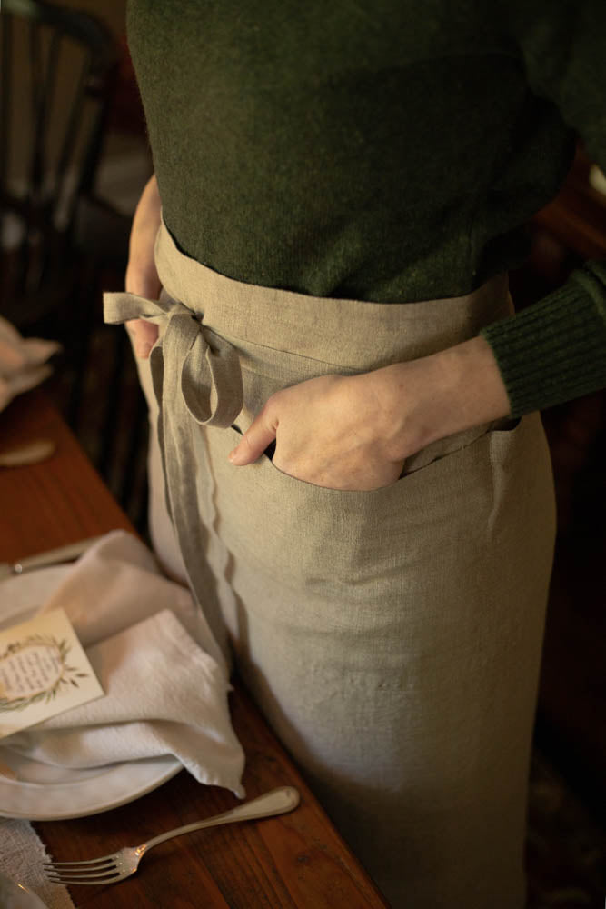 Natural Linen Garçon Apron