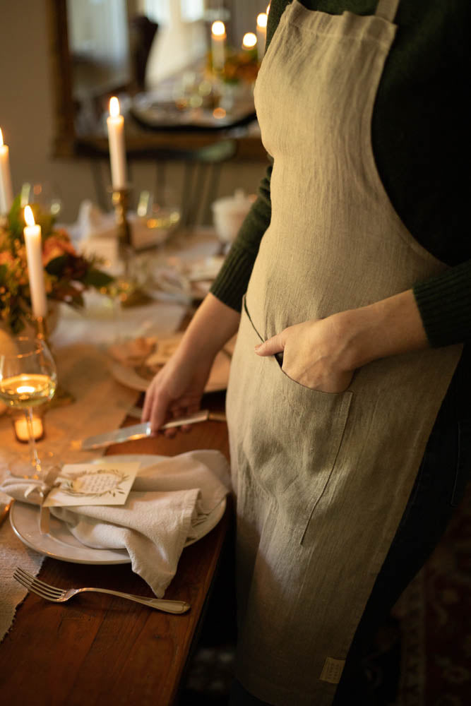 Natural Linen Daily Apron