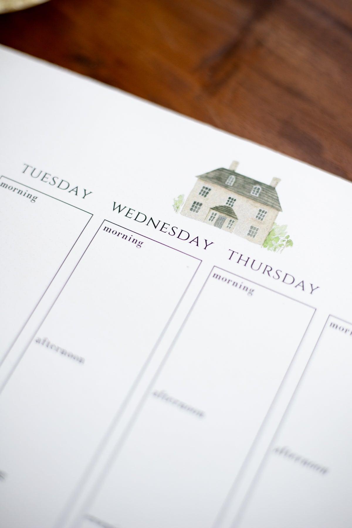 Weekly Calendar Notepad