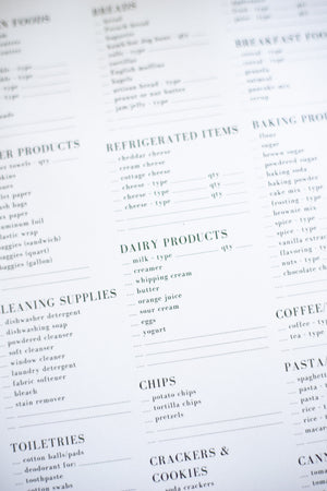 Grocery List Notepad