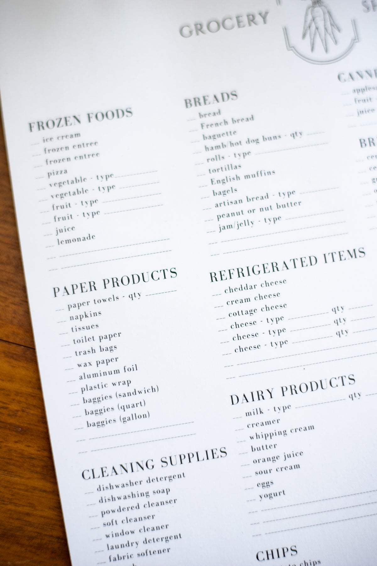 Grocery List Notepad
