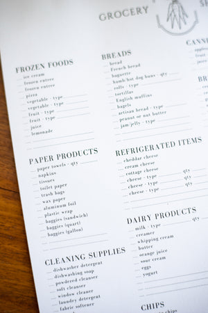 Grocery List Notepad