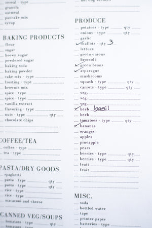 Grocery List Notepad