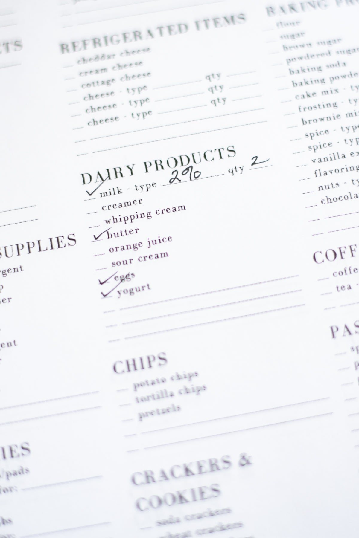 Grocery List Notepad