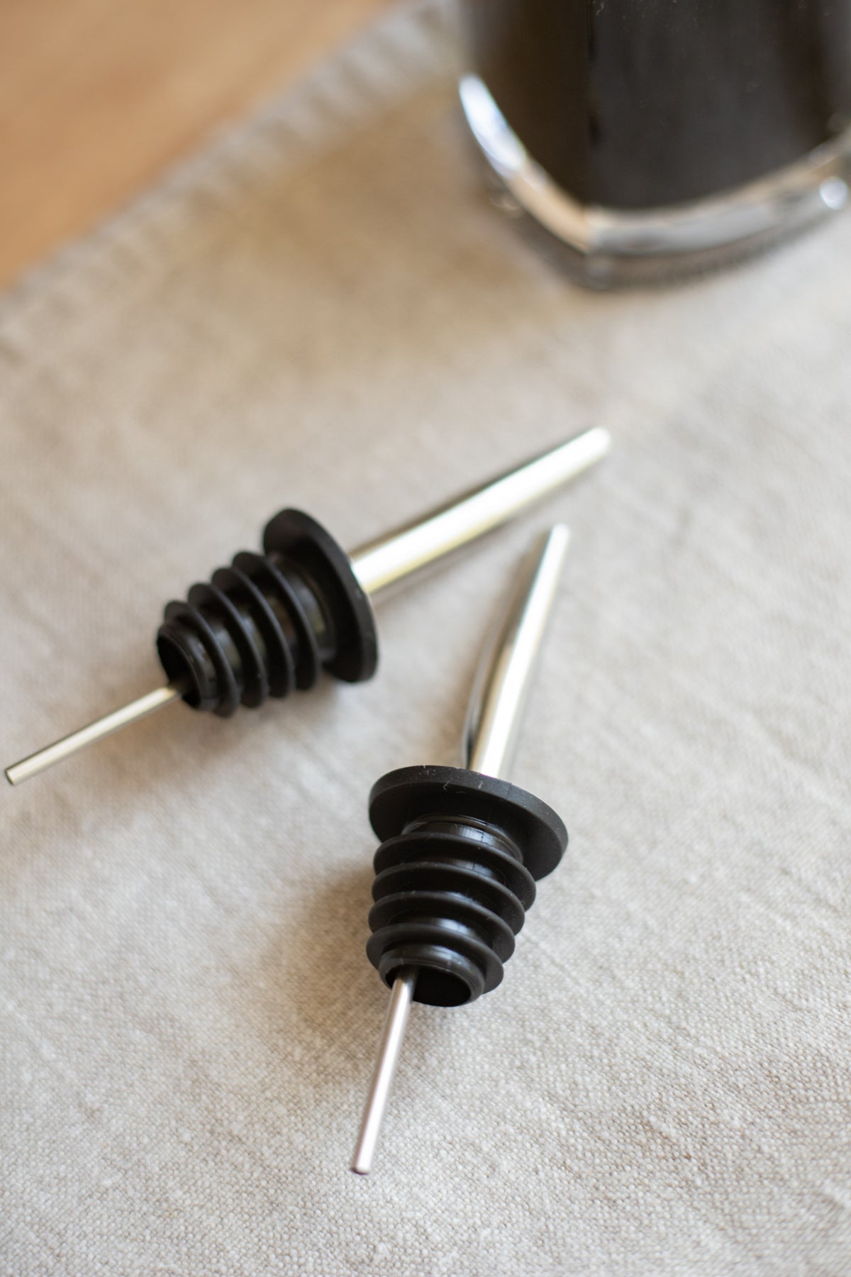 Oil or Vinegar Metal Pour Spouts - Set of 2