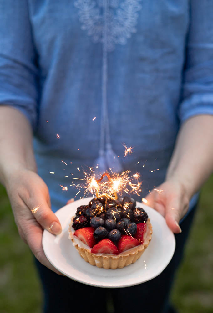 Mini Gold Star Cake Sparklers 4th of July