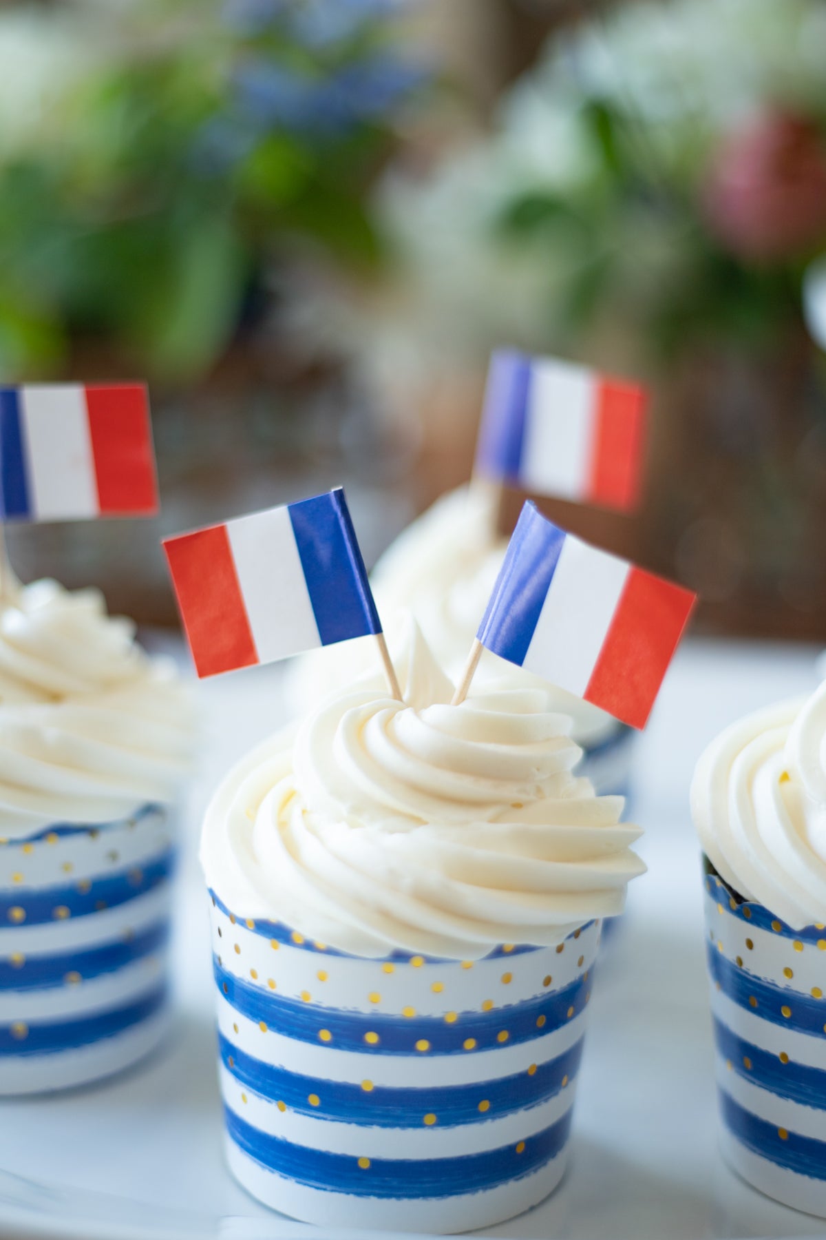 Celebration Picks - French Flag - Pack of 20