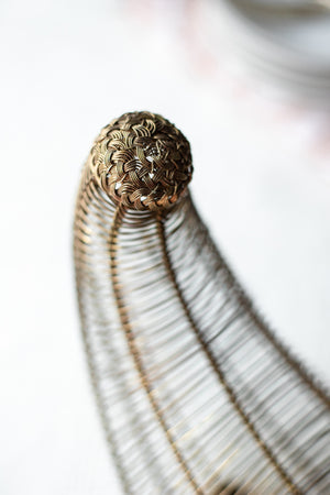 Vintage Brass Wire Cornucopia