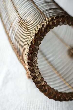 Vintage Brass Wire Cornucopia