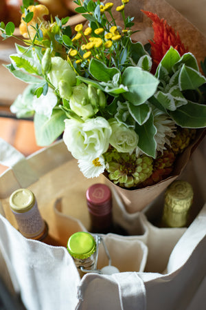 Canvas Wine Bottle Tote Bag
